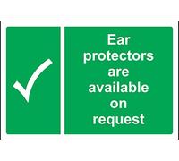 Ear protectors are available on request Safety sign - 1.2mm Rigid plastic 300mm x 200mm
