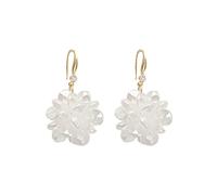 Ear S for Women, Hook French Style Elegant Temperament Fairy Small Gift Solid White Flower Ball Drop Fashion Jewelry