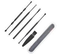 Ear Scoop Ear Cleaner Double-Head 5pcs Rotating Stainless Steel for Adults