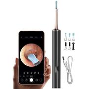 Ear Scoop with Led Light, for Personal Care Ear Cleaner Tool with Camera, Acne Squeeze Artifact, for iOS and Android(Black Color)