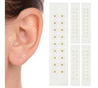 Ear Seeds - 100PCS 24K Gold Acupuncture Ear Seeds & Stickers | Disposable Auricular Acupressure Kit for Anxiety & Stress Relief, Migraines, Insomnia | Self-Care Health Care for Men & Women (Gold)