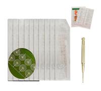 Ear Seeds Acupuncture Kit - 200 Pcs Ear Press Auriculotherapy Seeds with Free English Ear Chart Guide & Retractable Copper Probe Pen for Anxiety Relief and More(Gold-200Pcs)