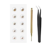 Ear Seeds Acupuncture Kit Auricular Stickers, Needle-Free Ear Beads Disposable Patches with Acupressure Probe Pen for Relaxation,Energy Flow, Easy to Apply and Support Your Beauty (White)