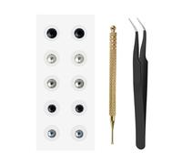 Ear Seeds Acupuncture Kit Auricular Stickers, Needle-Free Ear Beads Disposable Patches with Acupressure Probe Pen for Relaxation,Energy Flow, Easy to Apply and Support Your Beauty (Black)