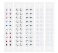 Ear Seeds Acupuncture Kit Crystal Ear Beads, Ear Seeds Acupuncture Point Massage Stickers Patches, Relaxation, Energy Flow and Excellent Durability to Support Your Beauty (MoonStarMix-100pcs)