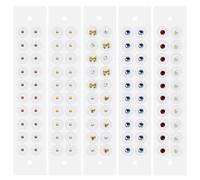 Ear Seeds Acupuncture Kit Crystal Ear Beads, Ear Seeds Acupuncture Point Massage Stickers Patches, Relaxation, Energy Flow and Excellent Durability to Support Your Beauty (Bmixed-100pcs)