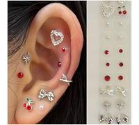 Ear Seeds Acupuncture Kit Disposable Multi Ear Beads with Acupuncture Point Map for Beginners Relief Facial Tools for Balance Wellness (A)