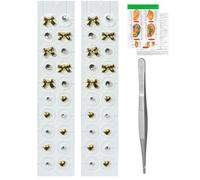 Ear Seeds Acupuncture Kit, No-Piercing Ear Acupuncture Stickers,Ear Press Seeds with Stainless Steel Manual Acupuncture Pen Ear Points Chart Guide (19)