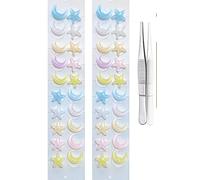 Ear Seeds Acupuncture Kit, No-Piercing Ear Acupuncture Stickers,Ear Press Seeds with Stainless Steel Manual Acupuncture Pen Ear Points Chart Guide (39)