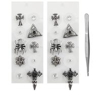 Ear Seeds Acupuncture Kit, No-Piercing Ear Acupuncture Stickers,Ear Press Seeds with Stainless Steel Manual Acupuncture Pen Ear Points Chart Guide (51)