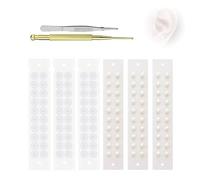 Ear Seeds for Acupressure, Complete Ear Seeding Kit with Acupuncture Pen, Needle-Free Reflexology Tool for Relaxation & Wellness Mixed Pearls + White Beads (120 Pieces)