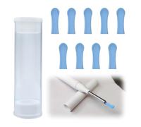 Ear Spoon Replacement Tips Compatible with Vitcoco Otoscope, 9PCS Silicone Ear Wax Removal Spare Tips for Ear Camera, Family Ear Cleaner