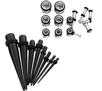 Ear Stretching Kit, 36 Pieces, Acrylic Tapers & Stainless Steel Plugs, 1.6Mm To 10Mm, Hypoallergenic, Safe For Beginners