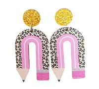 Ear Studs For Women Teacher's Day Pencil Shaped Wooden Earrings Study Season Earrings In The Opening Season Sleepers For Women (C, One Size)