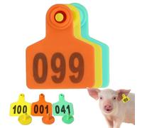 Ear tag Livestock Identification Card Durable Animal Tags 100pcs 1.9x1.5inch Plastic Livestock ID for Goats, Sheep, Cattle with Numbers 001-1000(Green,501-600)