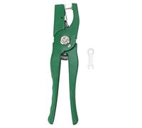 Ear Tag Plier Livestock Ear Tag Applicator Aluminum Alloy Portable Ear Notcher Tool for Cattle Pigs Sheep Goats Deer Dogs Home Farm Use Green Color 322g