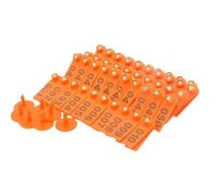 Ear Tag Set for - 2.05 Inch | PVC Steel - Numbered Livestock Identification Tags 001-100 Durable Farm Markers for Goats, Pigs, Deer, Rabbits, Pets and Animal House