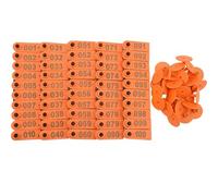 Ear Tags, 001-1000 Digital Ear tag Livestock Ear tag Nail Goat Ear tag Goat Number Cattle Ear tag Cattle Ear tag(Orange,701-800)