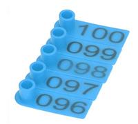 Ear Tags, 001-500 Digital Ear tag Livestock Ear tag Nail Goat Ear tag Goat Number Cattle Ear tag(Blue,601-700)