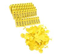 Ear Tags - 100pcs Numbered Livestock Labels, Farm Animal Marking, Sheep Goat Cattle Identification, Outdoor Accessory | Numbered Ear Tags for Grazing Ranch Backyard Pasture Yard Management