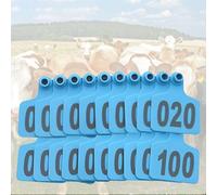 Ear Tags, Ear Tags 1-1000 Plastic Livestock Ear tag, Cow Ear Tags(Blue 6 * 7.5cm (2.36 * 2.95in),701-800)