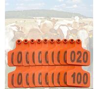 Ear Tags, Ear Tags 1-1000 Plastic Livestock Ear tag, Cow Ear Tags(Orange 6 * 7.5cm (2.36 * 2.95in),701-800)
