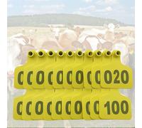 Ear Tags, Ear Tags 1-1000 Plastic Livestock Ear tag, Cow Ear Tags(Yellow 4 * 5cm (1.57 * 1.96in),201-300)