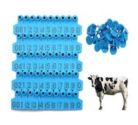 Ear Tags, Ear Tags 1-500 Large Plastic Livestock Ear Tags(Blue 6 * 7.5cm (2.36 * 2.95in),001-100)