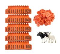 Ear Tags, Ear Tags 1-500 Large Plastic Livestock Ear Tags(Orange 6 * 7.5cm (2.36 * 2.95in),101-200)