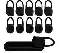 Ear Tips Soft Replacement Silicone Gel Cover Pads 10 PCS for Bluetooth Headset Earbuds Earphones Earpiece - Black