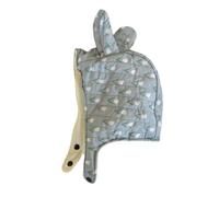 Ear Tube Child with Ear Protection Soft Knitted Fabric Toddler Protective Ear Flap for Outdoor Use 0-3, light blue