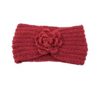 Ear Warmer Headband 1PC Women's Knitted Headband For Autumn And Winter, With Wide Edges To Prevent Slipping, Decorated With Roses for Women(3 Red)