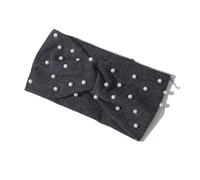 Ear Warmer Headband Bow Women's Headbands Pearls Head Bands Knitted Turban Bandana Autumn Winter Elastic Hairband Warm Hair Accessories Headdress Winter Headband(SKY BLUE)