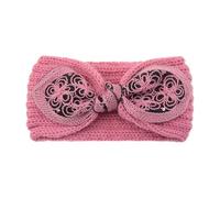 Ear Warmer Headband Embroidered Knotted Headband Chunky Headbands Elastic Crochet Turban Ear Warmer Headwraps for Adults Winter Hair Accessories for Women(Color-3)