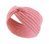 Ear Warmer Headband Winter Warm Headband For Women Knot Cross Headbands Wool Knitted Elastic Wide Headwear Girls Hair Band Accessories for Women(06 Pink)
