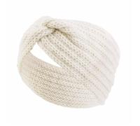 Ear Warmer Headband Winter Warm Headband For Women Knot Cross Headbands Wool Knitted Elastic Wide Headwear Girls Hair Band Accessories for Women(03 White)