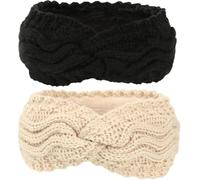 Ear Warmers For Women Winter Headbands for Women 2PCS Knitted Ear Warmers Wth Warm Cozy Lining Soft Cable Crochet Ear Muffs for Winter Gift Outdoor Sports Nice processing