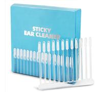 Ear Wax Removal,24PCS Sticky cotton swabs Professional Ear Cleaner Set Earwax Removal Tool,Reusable Ear Sticky Cotton Buds Wax Removal Set for Children & Adults