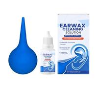 Ear Wax Removal Drops,Earwax Dissolving Drops with Bulb Syringe - Hygiene Dissolver for Itchy Hearing Buzzing Tinnitus Hardened Daily Home Office Women Swimmers Seniors Men Adults