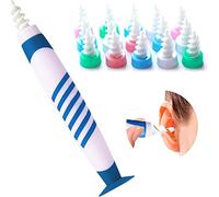 Ear Wax Removal, Ear Cleaner, 2025 Q-Grips Ear Wax Removal Kit, 16PCS Reusable and Washable Replacement Soft Silicone Tips for Ear Cleaning