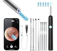 Ear Wax Removal - Earwax Remover Tool with 8 Pcs Ear Set - Ear Canal Cleaner with 1080P Camera - Ear Cleaning Kit with 8 Ear Spoon - Ear Camera for iOS & Android