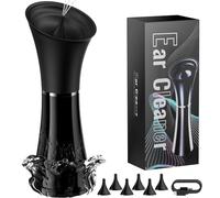 Ear Wax Removal - Electric Ear Cleaner with IPX7, Water Powered Ear Cleaning Tool with Irrigation Flusher, 6 Tips, 4 Pressure Settings - Safe & Effective for Ear Wax Cleaning Gifts for Women Men