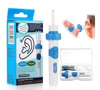 Ear Wax Removal, Electric Ear Wax Remover Kit, Safe Ear Wax Cleaner Smart Earwax Remover Tool with 2PCS Soft Replaceable Tips, Soft Earwax Cleaner Ear-Pick Clean Set Suitable for Kids & Adults
