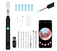 Ear Wax Removal Kit 1080P Camera Wireless Otoscope 3.5mm for Adults Kids | HD lens with led,soft silicone tips,wi-fi app control,safe for whole family use，with app support safe，smart visual ear clean