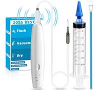 Ear Wax Removal Kit, Ear Wax Remover for Deep Ear Wax Removal, 3 in 1 Strong Suction Ear Vacuum Wax Remover,Ear Cleaner, Electric Ear Wax Removal Tool, Ear Flushing Kit for Adults and Kids