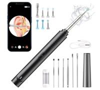 Ear Wax Removal Kit Ear Camera,Jkevow 1080P FHD Wireless Ear Cleaner Ear Wax Remover with 8 PCS Ear Spoon, 3.5mm Waterproof Ear Otoscope Endoscope for iPhone, Ipad & Android Smart Phones