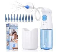 Ear Wax Removal Kit, Ear Cleaner, Safe Effective Ear Wax Remover, Reusable Ear Irrigation Flushing Kit Features 10 Replaceable Tips and Water Catch Basin for Home Use