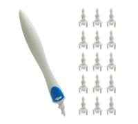 Ear Wax Removal Kit, Ear Wax Removal Cleaner with 15 Soft Replacement Tips, Silicone Earwax Remover Tool for Ears Care, Painless Reusable Washable Safe Ears Cleaner Suitable for Adults & Kids, Blue