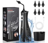 Ear Wax Removal Kit, Gentle & Effective Electric Ear Irrigation Cleaning Tools, More Safer Ear Wax Cleaner Syringe Kit with 4 Cleaning Modes and 6 Reusable Tips