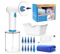 Ear Wax Removal Kit, Rechargeable Electric Earwax Remove Removal Ear Irrigation System, and Features Disposable Tips & Ear Catch Basin (9+1 Disposable Tips)